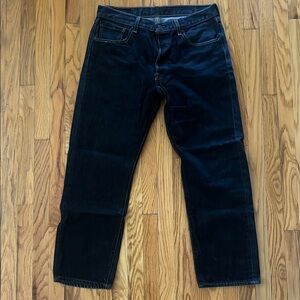 Levi's 501 Black STF Straight Jeans Classic Fit 34 x 30